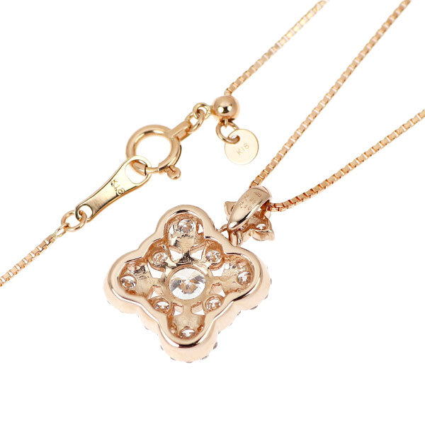 K18PG ダイヤモンド ペンダントネックレス 0.32ct D0.60ct