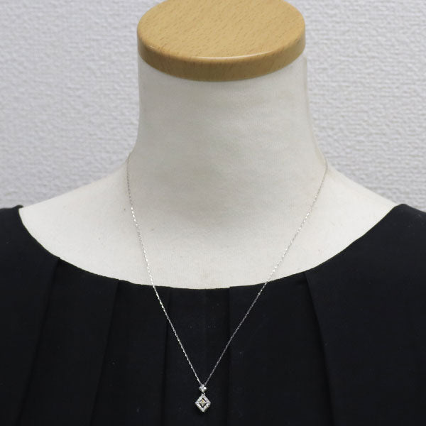 Pt900/ K18WG ダイヤモンド ペンダントネックレス 0.25ct
