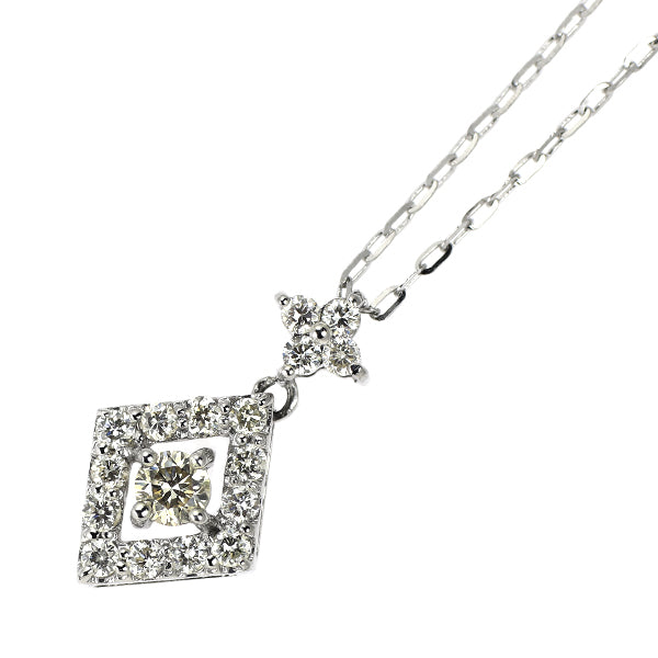 Pt900/ K18WG ダイヤモンド ペンダントネックレス 0.25ct
