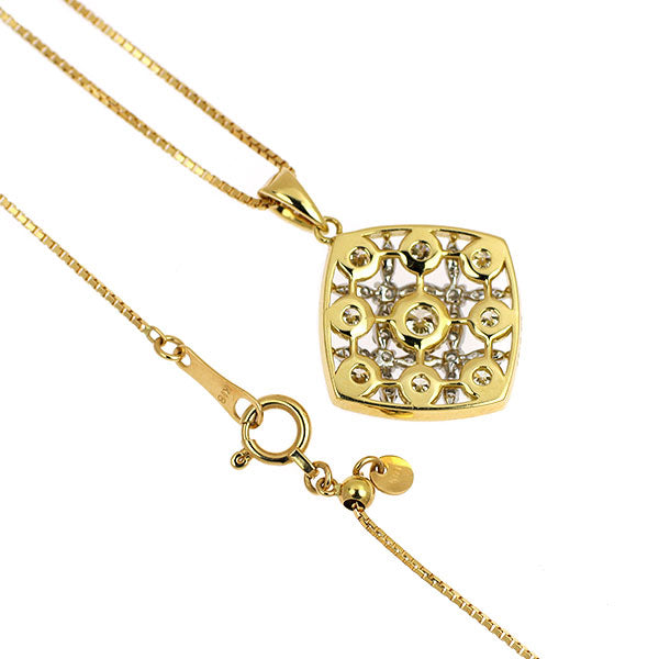 K18YG/Pt900 ダイヤモンド ペンダントネックレス 0.50ct