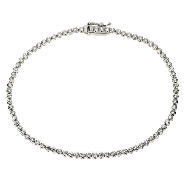 K18WG ダイヤモンド テニスブレスレット 1.20ct