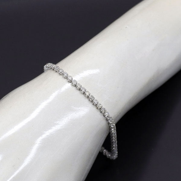K18WG ダイヤモンド テニス ブレスレット 2.00ct