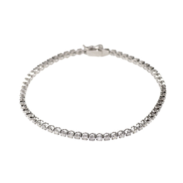 K18WG ダイヤモンド テニス ブレスレット 2.00ct