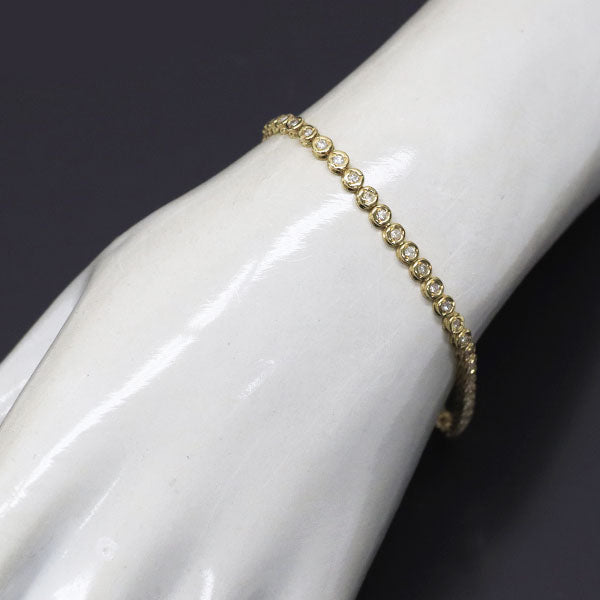 K18YG ダイヤモンド ブレスレット 1.00ct テニス