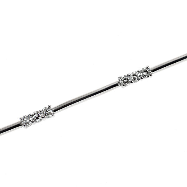 K18WG ダイヤモンド ブレスレット 1.00ct