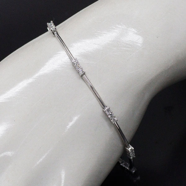 K18WG ダイヤモンド ブレスレット 1.00ct