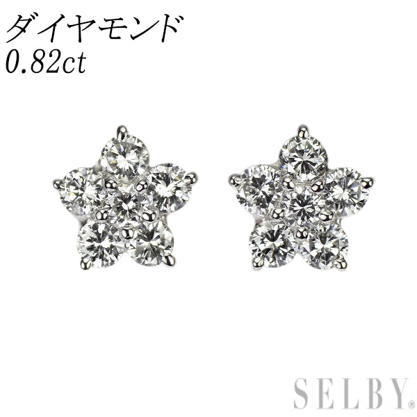 Pt900 ダイヤモンド ピアス 0.82ct