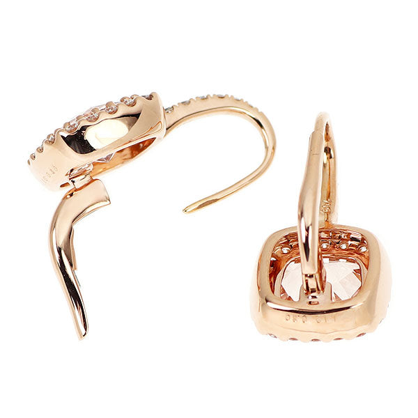 K18PG モルガナイト ダイヤモンド ピアス 2.20ct D0.60ct