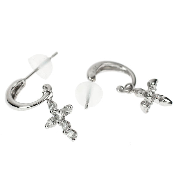 Pt900 ダイヤモンド ピアス 0.30ct クロス