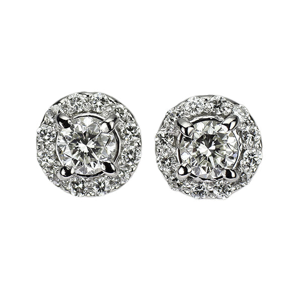 Pt900 ダイヤモンド  ピアス 0.34ct D0.14ct
