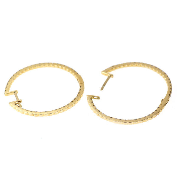 K18YG ダイヤモンド ピアス 1.00ct フープ