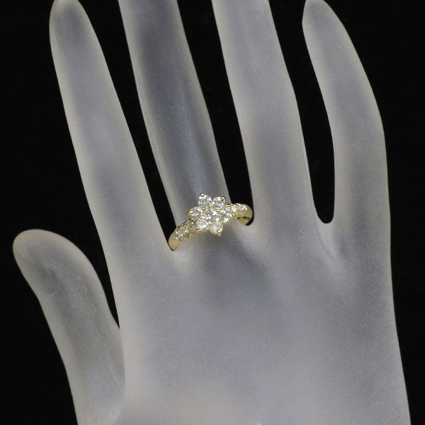 K18YG ダイヤモンド リング 0.93ct フラワー