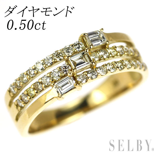 K18YG ダイヤモンド リング 0.50ct