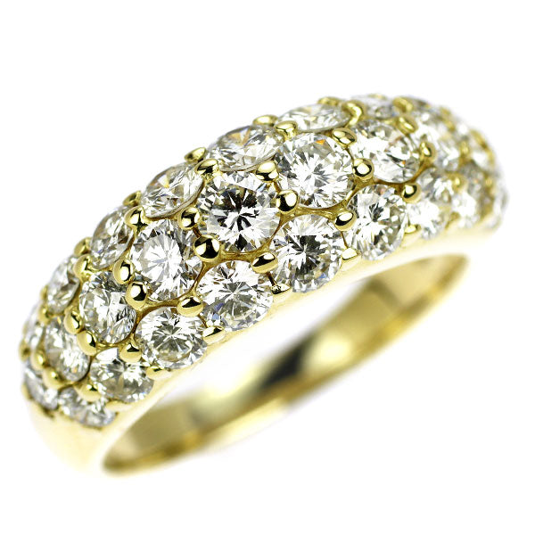 K18YG ダイヤモンド リング 2.33ct パヴェ