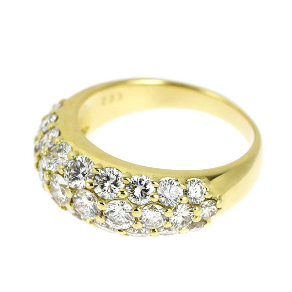 K18YG ダイヤモンド リング 2.33ct パヴェ