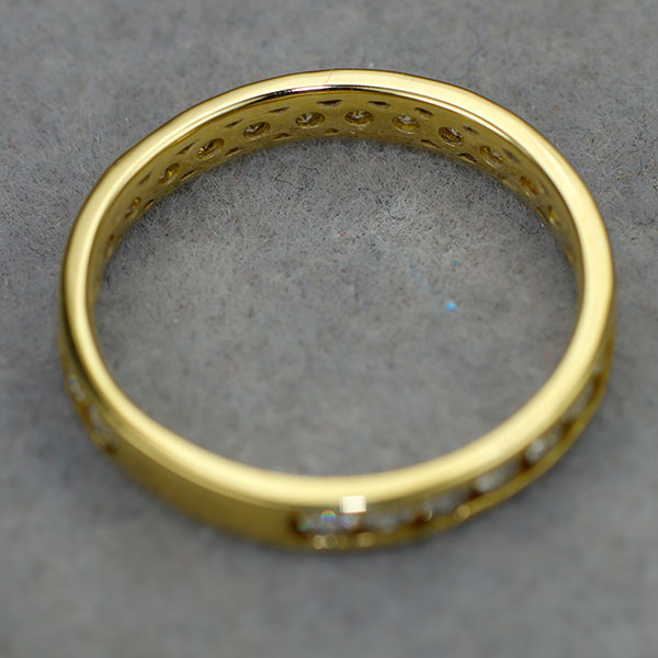 K18YG ダイヤモンド リング 0.50ct セミエタニティ