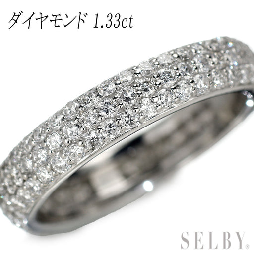K18WG ダイヤモンド リング 1.33ct パヴェ フルエタニティ — セルビー 