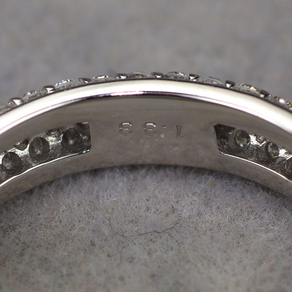 K18WG ダイヤモンド リング 1.33ct パヴェ フルエタニティ