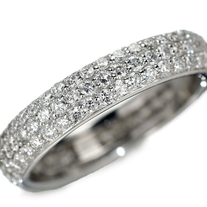 K18WG ダイヤモンド リング 1.33ct パヴェ フルエタニティ — セルビー