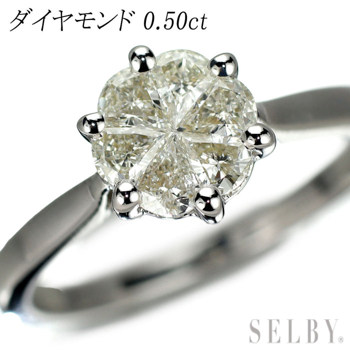 K18WG ダイヤモンド リング 0.50ct
