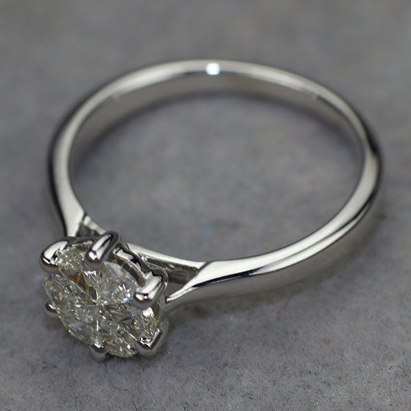 K18WG ダイヤモンド リング 0.50ct
