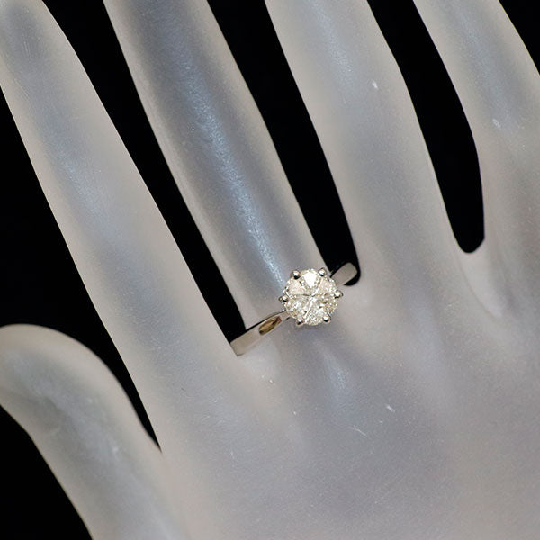 K18WG ダイヤモンド リング 0.50ct