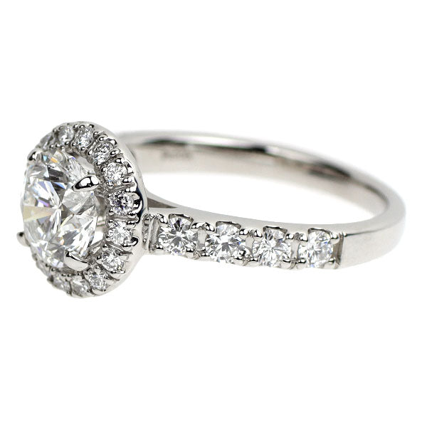 Pt900 ダイヤモンド リング 1.069ct G I1 G D0.44ct
