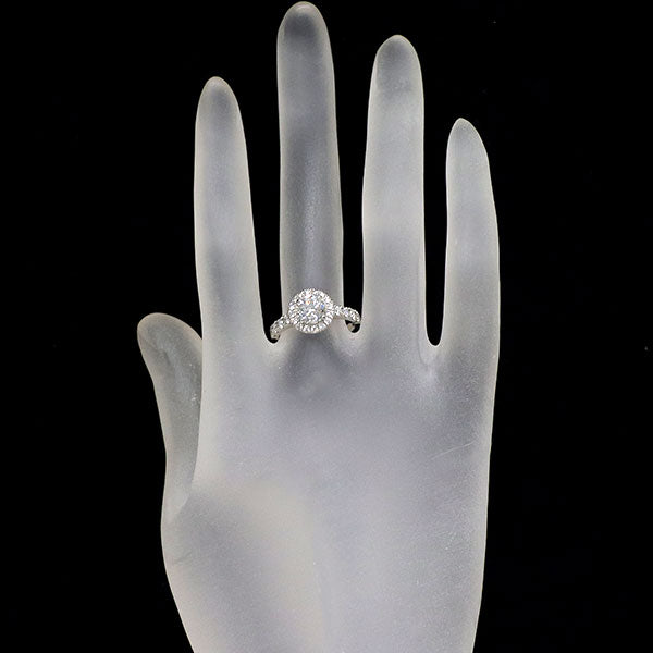 Pt900 ダイヤモンド リング 1.069ct G I1 G D0.44ct