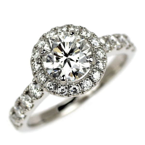 Pt900 ダイヤモンド リング 1.069ct G I1 G D0.44ct