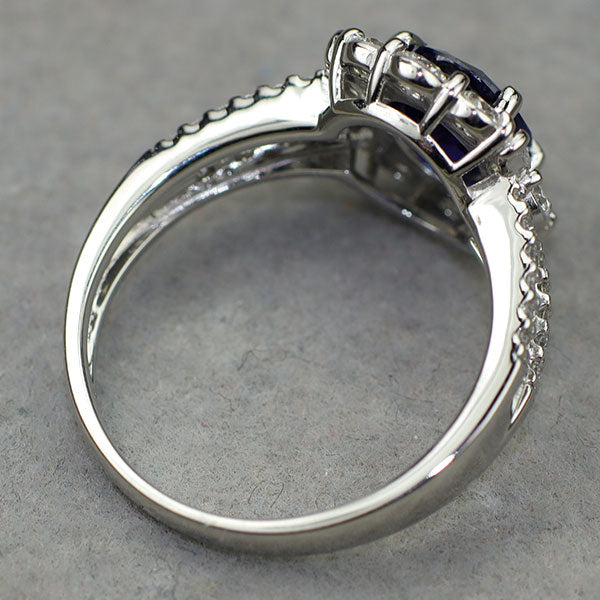 Pt900 マダガスカル産ロイヤルブルー サファイア ダイヤモンド リング 1.54ct D0.86ct