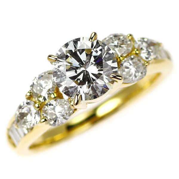 K18YG ダイヤモンド リング 1.187ct D1.00ct