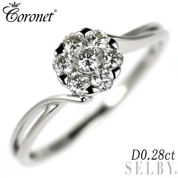 コロネット K18WG ダイヤモンド リング 0.28ct