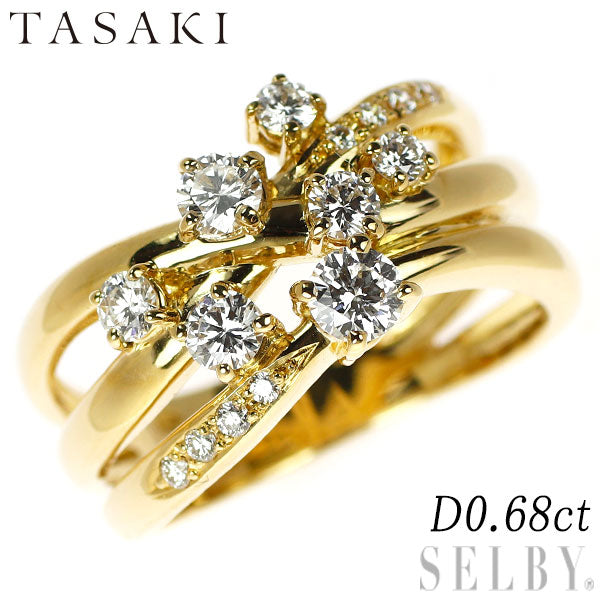 田崎真珠 K18YG ダイヤモンド リング 0.68ct