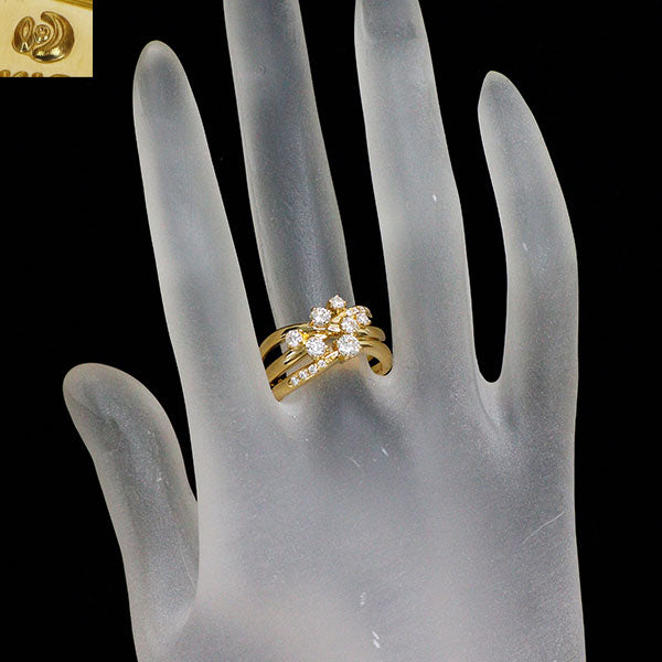 田崎真珠 K18YG ダイヤモンド リング 0.68ct
