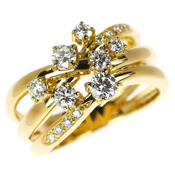 田崎真珠 K18YG ダイヤモンド リング 0.68ct