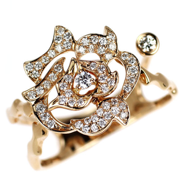 ローズスティング/Rose Sting K18PG ダイヤモンド リング 0.29ct バラ フラワー
