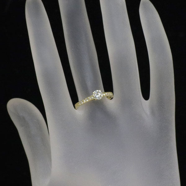 K18YG ダイヤモンド  リング 0.375ct D0.13ct
