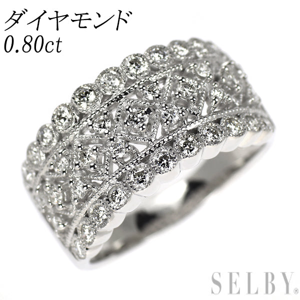 K18WG ダイヤモンド リング 0.80ct