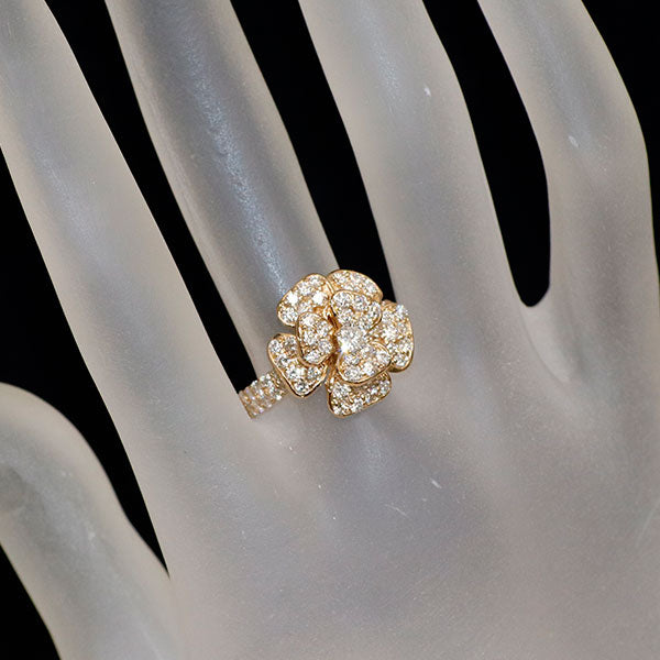 K18PG ダイヤモンド リング 1.50ct フラワー
