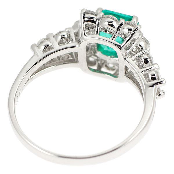 Pt900 エメラルド ダイヤモンド リング 1.123ct D0.82ct