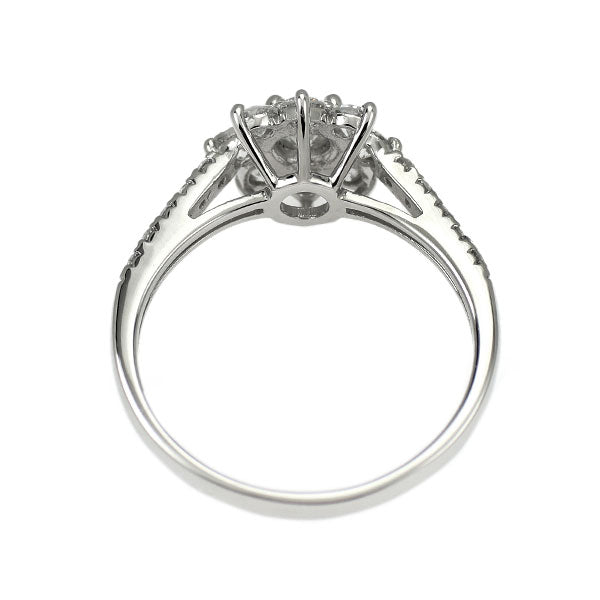 Pt950 ダイヤモンド リング 0.211ct G SI1 VG D0.55ct フラワー