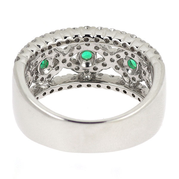 Pt900 エメラルド ダイヤモンド リング 0.25ct D1.00ct