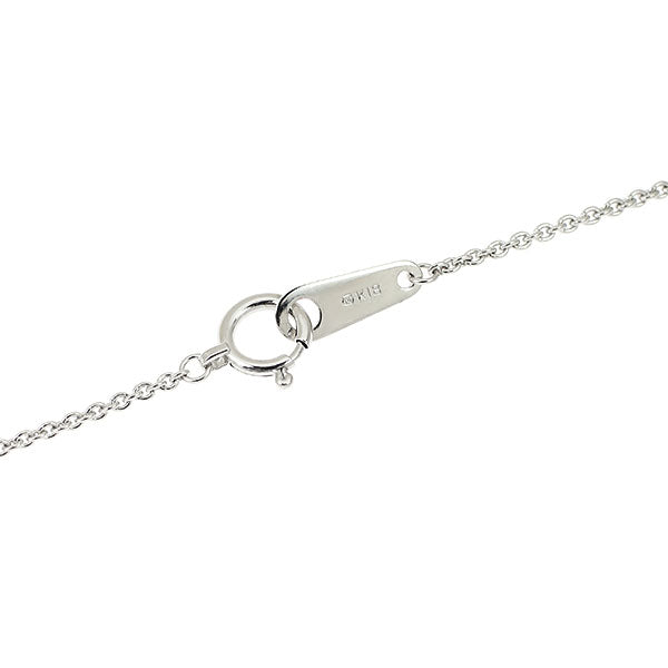 ミキモト K18WG サファイア ダイヤモンド ペンダントネックレス 0.61ct D0.10ct