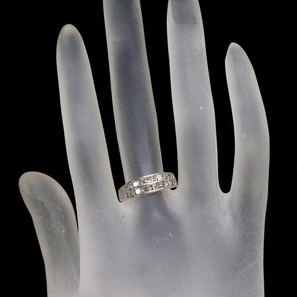 K18WG プリンセスカット ダイヤモンド リング 1.00ct
