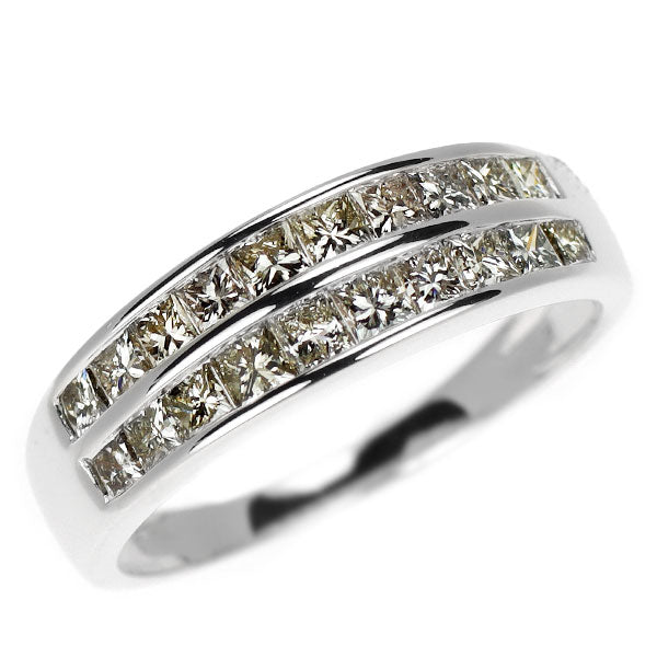 K18WG プリンセスカット ダイヤモンド リング 1.00ct