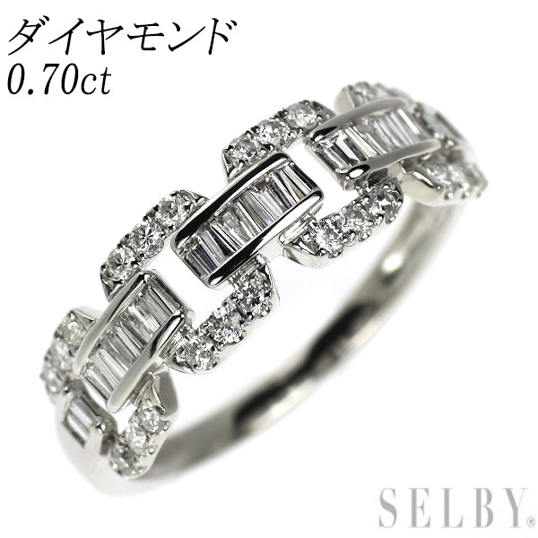 K18WG ダイヤモンド リング 0.70ct