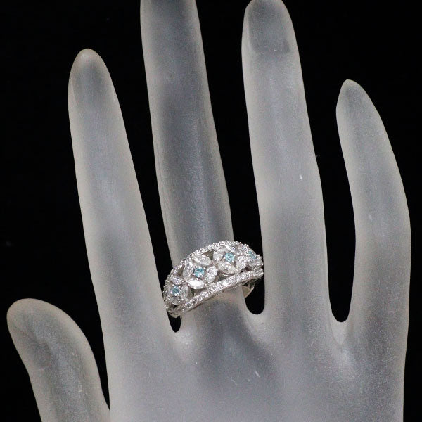 希少 K18WG パライバ トルマリン ダイヤモンド リング 0.12ct D1.02ct