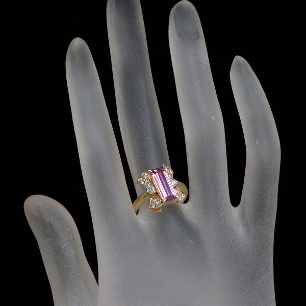 K18YG インペリアルトパーズ ダイヤモンド リング 1.97ct D0.51ct