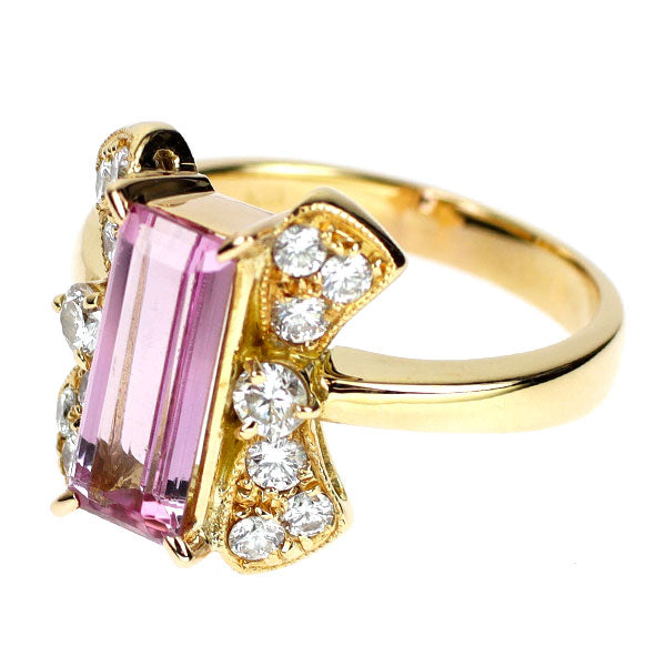K18YG インペリアルトパーズ ダイヤモンド リング 1.97ct D0.51ct