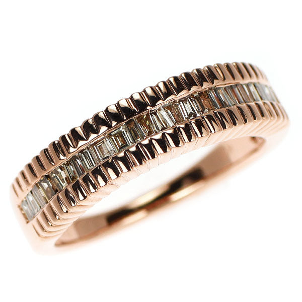 K18PG ダイヤモンド リング 0.28ct ハーフエタニティ